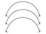Fender Blockchain Patch Cables 24 AWG ángulo/ángulo (Pack de 3) en negro mate