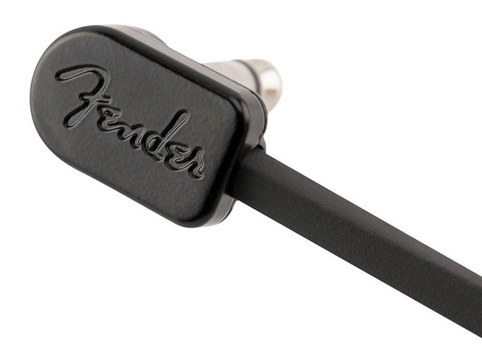 Fender Blockchain Patch Cables 24 AWG ángulo/ángulo (Pack de 3) en negro mate