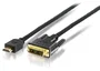 Equip Adaptador de Cable HDMI a DVI-D Macho 24+1, 10 Metros, Contactos Chapados en Oro, Full HD 1920x1200, Triple Blindaje, Negro - 119329