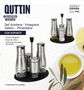 Quttin Set 4 Dispensadores Inox con Soporte - 16 cm ancho x 23 cm alto x 21.4 cm largo (8 Unidades)