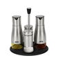 Quttin Set 4 Dispensadores Inox con Soporte - 16 cm ancho x 23 cm alto x 21.4 cm largo (8 Unidades)