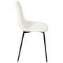 Home Deco Factory Silla Cocooning Beige Madera Contrachapada Hierro Poliéster Acanalado 54x45x85 cm