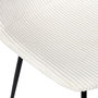 Home Deco Factory Silla Cocooning Beige Madera Contrachapada Hierro Poliéster Acanalado 54x45x85 cm