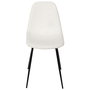 Home Deco Factory Silla Cocooning Beige Madera Contrachapada Hierro Poliéster Acanalado 54x45x85 cm