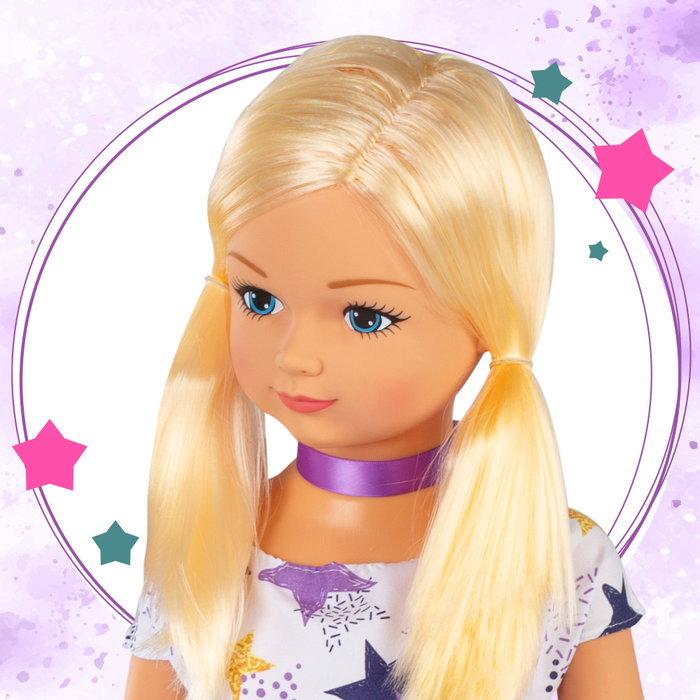 María Casual Muñeca grande con vestido de 105 cm