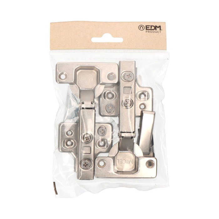 Edm Blister Bisagra Cazoleta Pistón Recta BC05 35mm Zn Soft-Close