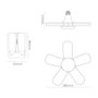 Edm Bombilla LED Multidireccional 45 W Luz Fría