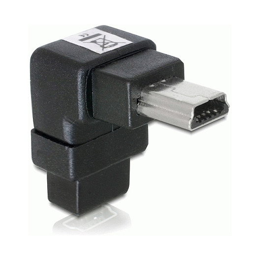 DeLOCK Adaptador USB-B mini de 5 pines con diseño angulado de 90° DeLOCK Adaptador USB-B mini de 5 pines con diseño angulado de 90°