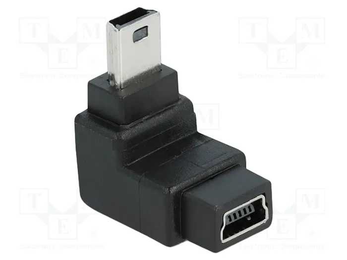 DeLOCK Adaptador USB-B mini de 5 pines con diseño angulado de 90° DeLOCK Adaptador USB-B mini de 5 pines con diseño angulado de 90°