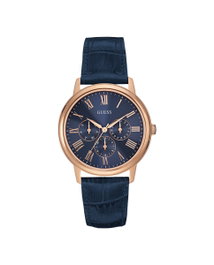 Guess W0496G4 con caja oro rosa y correa azul