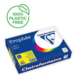 Papel De Color A4 Clairefontaine Trophee 80G 500H Fluo Amarillo