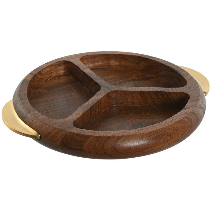 DKD Home Decor Bandeja de Acacia e Inox para Aperitivo Natural y Dorado 35x30,5x4,5 cm DKD Home Decor Bandeja de Acacia e Inox para Aperitivo Natural y Dorado 35x30,5x4,5 cm