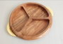 DKD Home Decor Woodsun 23 Bandeja Basicos Natural Dorado 30.5 x 4.5 x 35 cm Acacia Inox