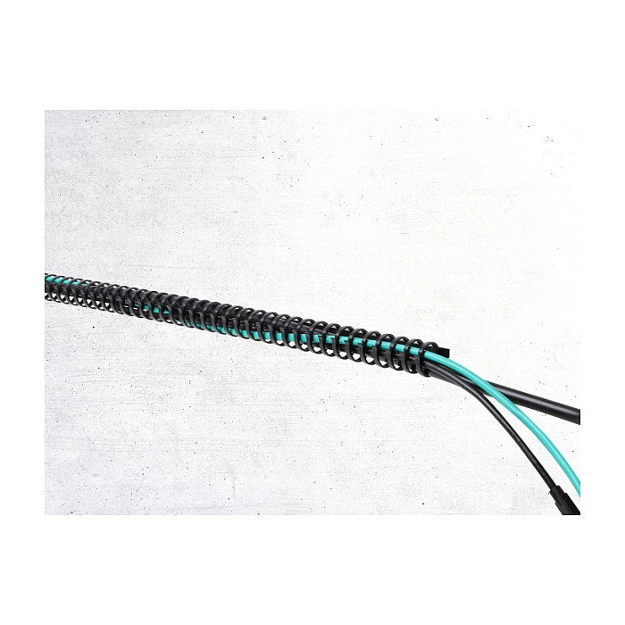 DeLOCK Canaleta flexible autoadhesiva y atornillable 25 x 26 mm - 50 cm, negro