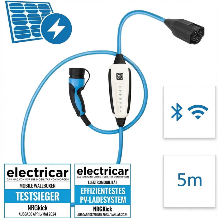 NRGkick 32A Pure fr PV-Nutzer GSM/GPS/SIM 5m WLAN Cable de Carga para Vehículo Eléctrico NRGkick 32A Pure fr PV-Nutzer GSM/GPS/SIM 5m WLAN Cable de Carga para Vehículo Eléctrico