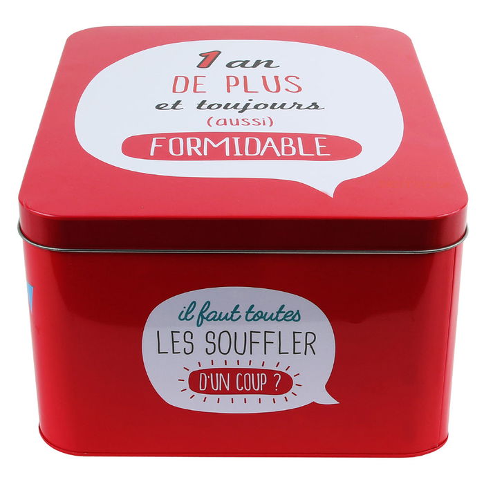 La Boite a Caja de Metal "1 An De Plus" Regalo Original 15x31x24 cm