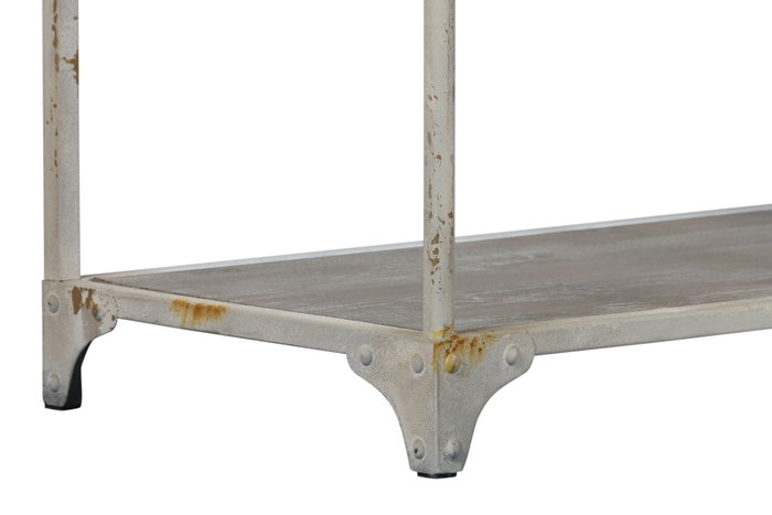 DKD Home Decor Estanteria Neoclasico Blanco Natural Metal 159 x 36.5 x 91 cm 2 Estantes