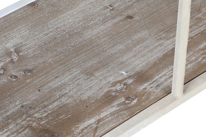 DKD Home Decor Estanteria Neoclasico Blanco Natural Metal 159 x 36.5 x 91 cm 2 Estantes