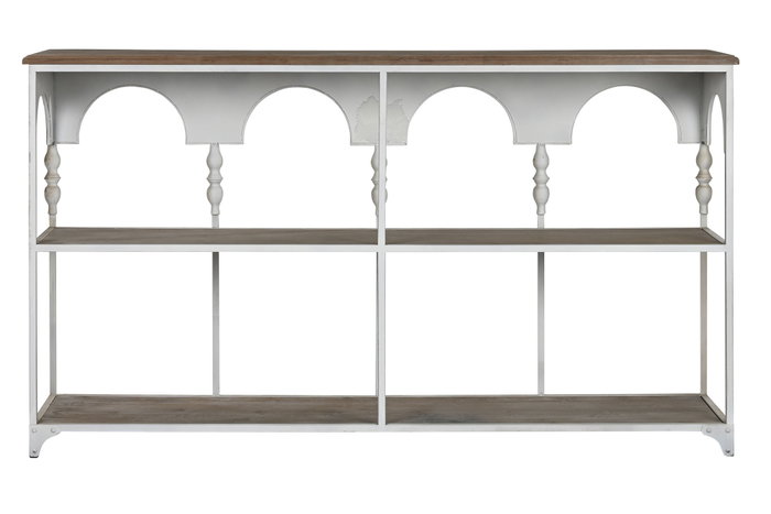 DKD Home Decor Estanteria Neoclasico Blanco Natural Metal 159 x 36.5 x 91 cm 2 Estantes