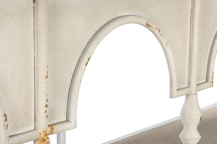 DKD Home Decor Estanteria Neoclasico Blanco Natural Metal 159 x 36.5 x 91 cm 2 Estantes