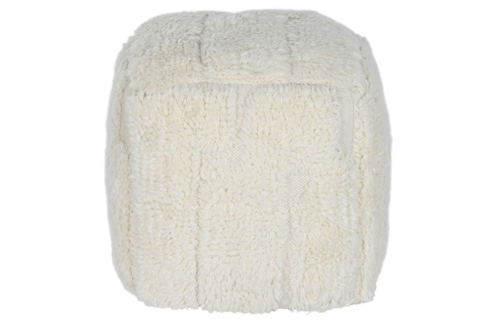 DKD Home Decor Reposapiés Crudo 45 x 45 x 45 cm Lana y Algodón