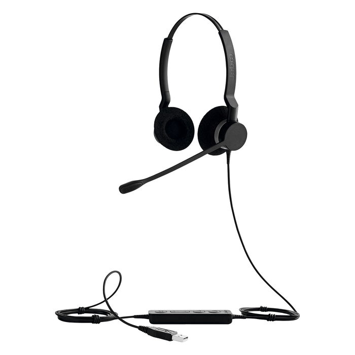 Jabra BIZ 2300 Duo Headset Dual USB-A con Cancelación de Ruido - Negro / 2399-823-109