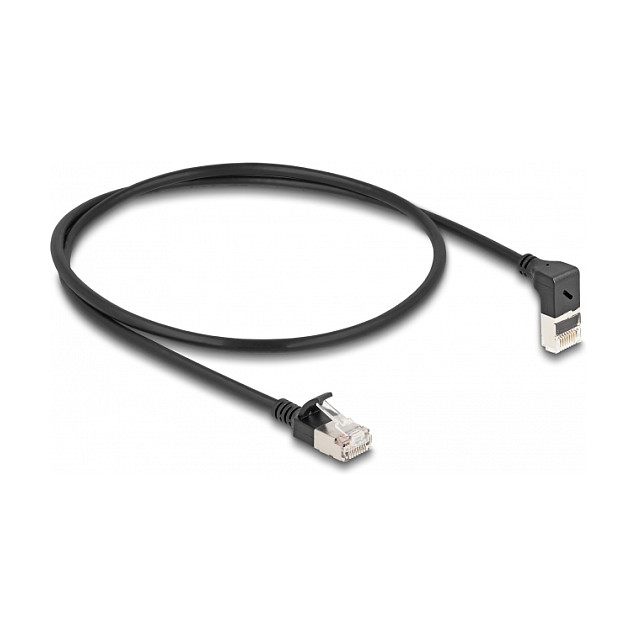 DeLOCK Cable de red RJ45 Cat.6A S/FTP Slim 0,5 m negro