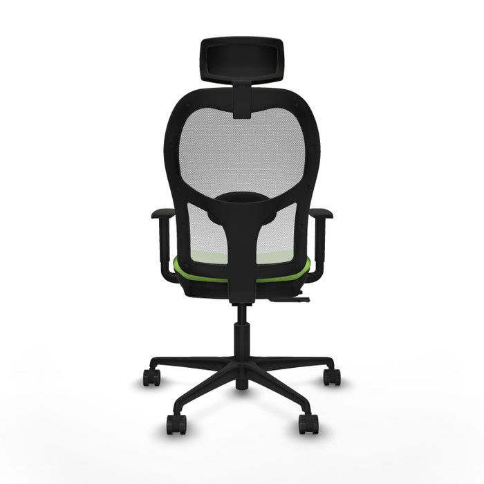 PIQUERAS Y CRESPO Silla de oficina Jorquera con mecanismo Sincro/Traslack, Pistacho y Blanco
