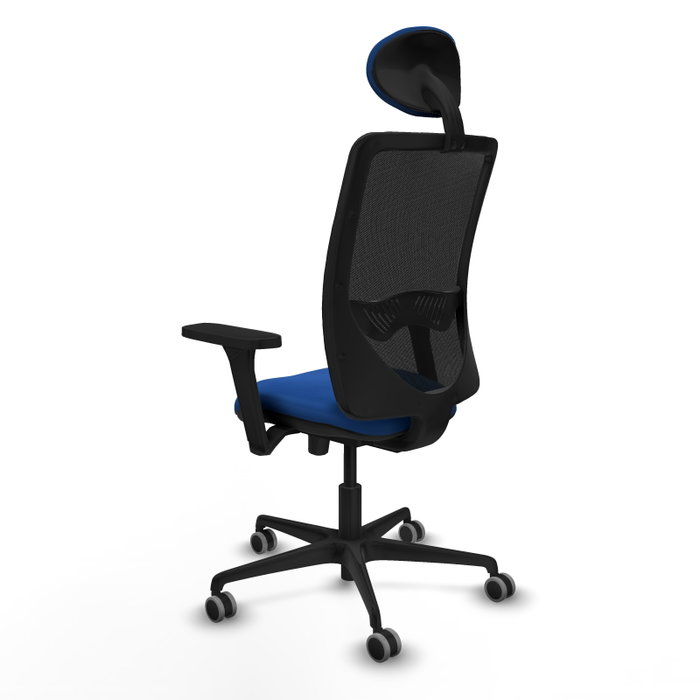 PIQUERAS Y CRESPO Silla de oficina Zulema con mecanismo Sincro/Traslack, Azul y Negro