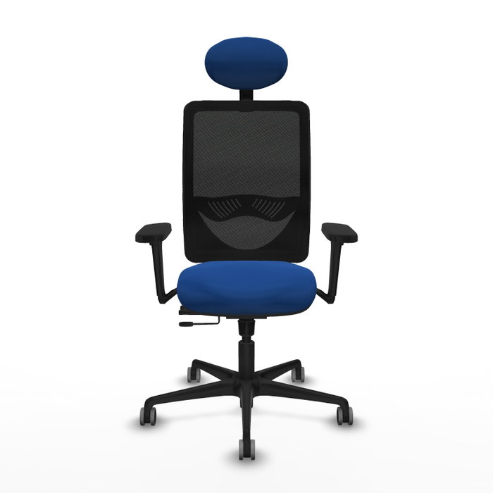 PIQUERAS Y CRESPO Silla de oficina Zulema con mecanismo Sincro/Traslack, Azul y Negro