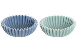 DKD Home Decor Hangzhou design 26a Centro de Mesa Atlantico Azul Marino Turquesa Resina 20 x 20 x 6.5 cm (2 Unidades)