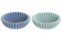 DKD Home Decor Set de 2 Centros de Mesa de Resina Azul Marino y Turquesa