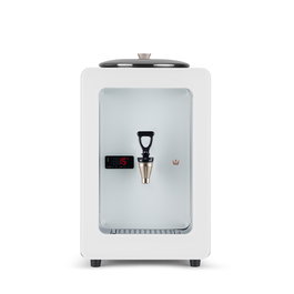 TECNO SISTEMA Termo Leche Cristal Blanco 5 l - Termo para leche de acero inoxidable, 5 litros de capacidad, 1.2 kW, color blanco, 56x44x33 cm
