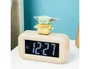 Wondee Despertador Digital con Lámpara Grogu de Mandalorian, Alarma con Luz Nocturna y Figurita para Habitación de Jugadores, 16 cm Altura