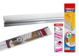 GEKO Burlete Adhesivo Bajo Puerta de PVC Transparente 1m x 38mm