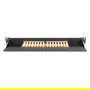 DIGITUS Patchpanel 1HE 16-Port Cat6 IEEE 802.3af IEEE 802.3at RJ-45 Oro 26/22 30 N Montaje en Bastidor Negro