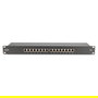 DIGITUS Patchpanel 1HE 16-Port Cat6 IEEE 802.3af IEEE 802.3at RJ-45 Oro 26/22 30 N Montaje en Bastidor Negro