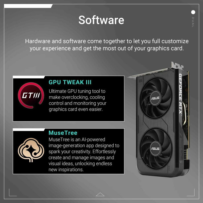 Asus Dual GeForce RTX 5050 OC 8 GB GDDR6 Negro Asus Dual GeForce RTX 5050 OC 8 GB GDDR6 Negro