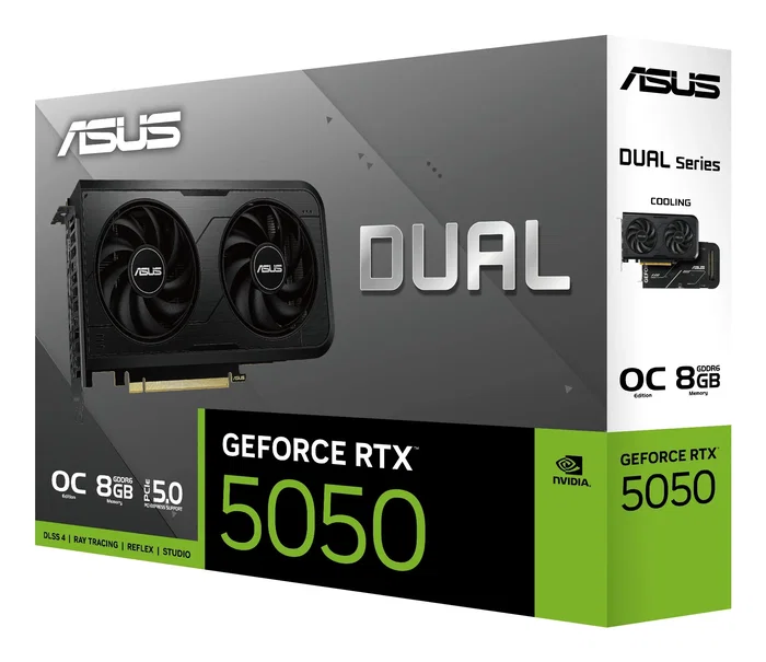 Tarjeta grafica asus dual -rtx5050-o8g nvidia geforce rtx 5050 8 gb gddr6