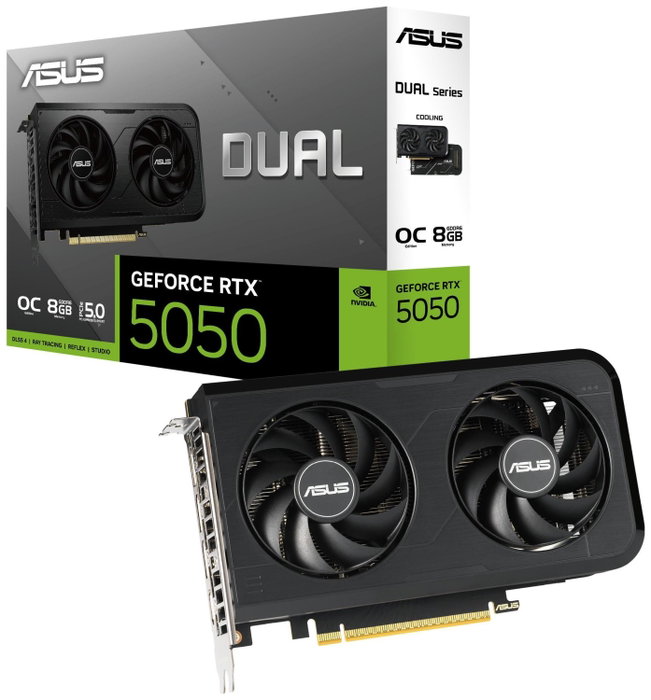Asus Dual GeForce RTX 5050 OC 8 GB GDDR6 Negro Asus Dual GeForce RTX 5050 OC 8 GB GDDR6 Negro