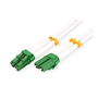 ROLINE Cable Fibra Óptica LWL Duplex, 9/125 um OS2 Monomodo, LC-APC/LC-APC, Blindado Acero, LSZH, Blanco, 5 m, Referencia 21158633