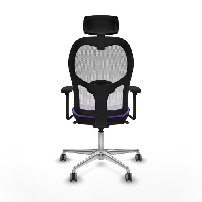 PIQUERAS Y CRESPO Silla de oficina Jorquera con mecanismo sincro, Tela Lila y Malla Blanca PIQUERAS Y CRESPO Silla de oficina Jorquera con mecanismo sincro, Tela Lila y Malla Blanca