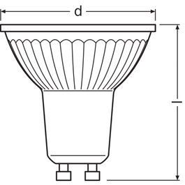 Ledvance/Osram Bombilla LED GU10 2.6W 230Lm 4000K 36º IP20