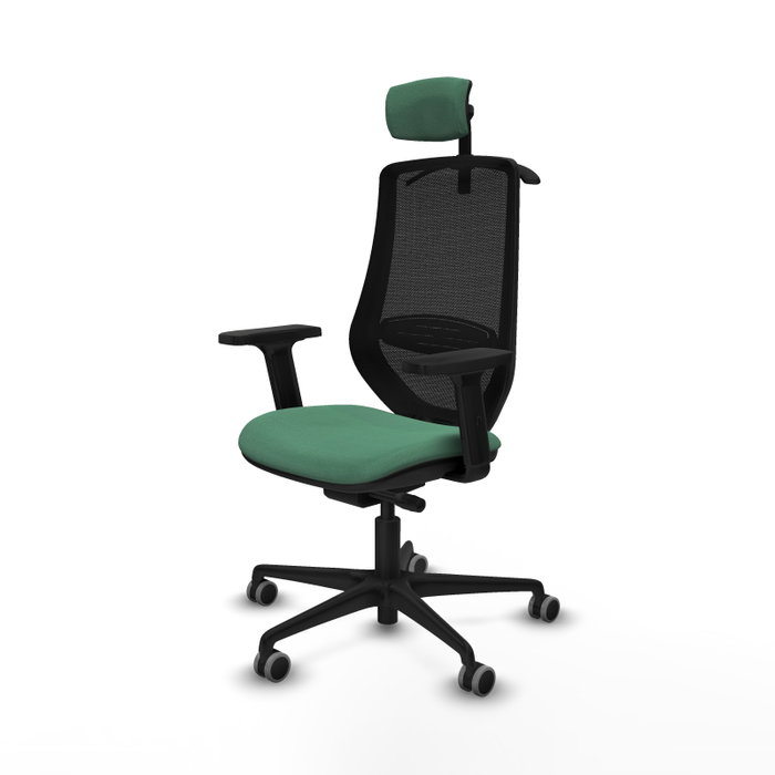 PIQUERAS Y CRESPO Silla de oficina Mardos con Mecanismo Sincro/Traslack, Verde Esmeralda y Negro PIQUERAS Y CRESPO Silla de oficina Mardos con Mecanismo Sincro/Traslack, Verde Esmeralda y Negro