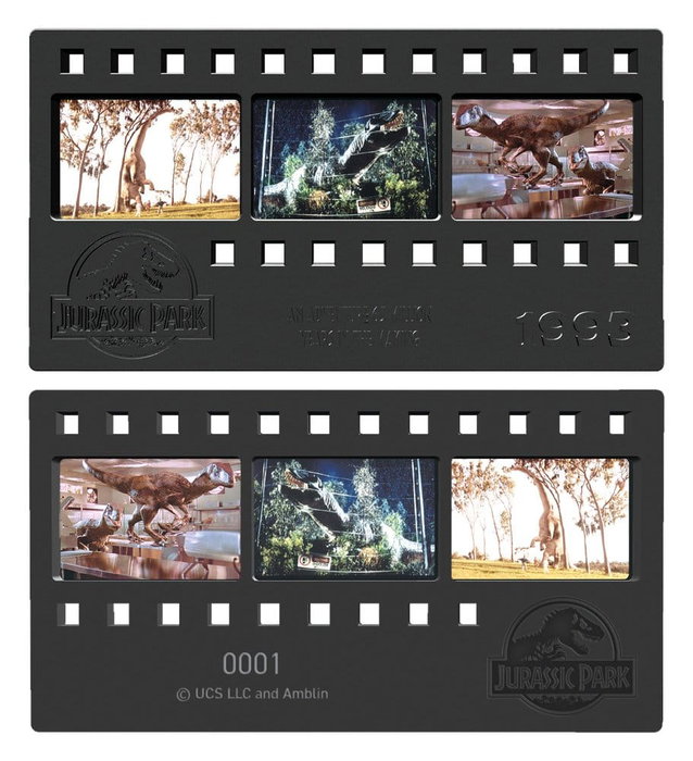 FaNaTtik Jurassic Park Lingote Metal Film Strip Collectible 12 cm