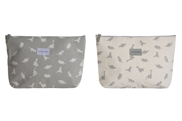 DKD Home Decor Neceser Baby Dinos 23 Blanco Gris Canvas Algodon 8 x 21 x 33 cm (2 Unidades) DKD Home Decor Neceser Baby Dinos 23 Blanco Gris Canvas Algodon 8 x 21 x 33 cm (2 Unidades)