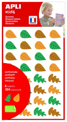 Apli Gomets Hojas de Árboles Removibles 384U - 6 Hojas Surtidas Apli Gomets Hojas de Árboles Removibles 384U - 6 Hojas Surtidas