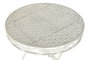 DKD Home Decor Mesa Redonda de Comedor Plegable en Metal Blanco