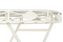 DKD Home Decor Mesa Redonda de Comedor Plegable en Metal Blanco