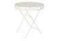 DKD Home Decor Mesa Redonda de Comedor Plegable en Metal Blanco